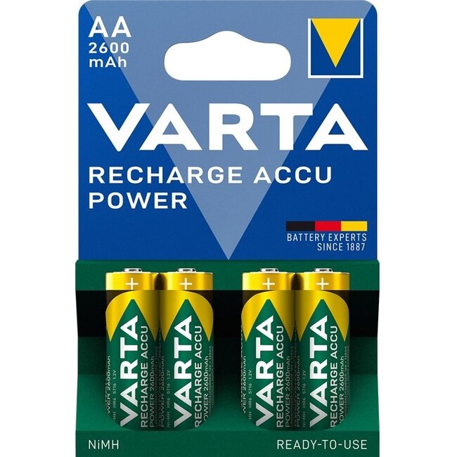 Varta AA (HR6) Recharge Accu Power batterijen / 2600 mAh - 4 stuks in blister