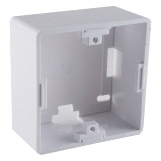 S-Impuls Wandcontactdoos opbouwrand | 4 kabel-uitgangen | wit (RAL9003)