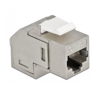 S-Impuls STP CAT6a 10 Gigabit Keystone module RJ45 - RJ45 - 90° haaks / gegoten zink