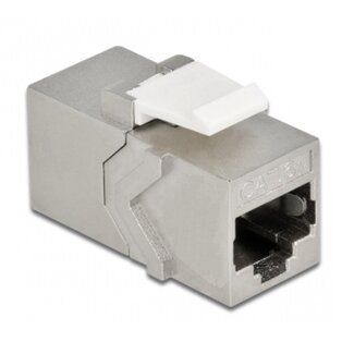 S-Impuls STP CAT6a 10 Gigabit Keystone module RJ45 - RJ45 / gegoten zink