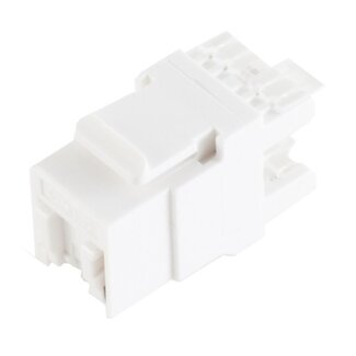 S-Impuls UTP CAT6 Gigabit Keystone module RJ45 - LSA - met afsluitcover / wit