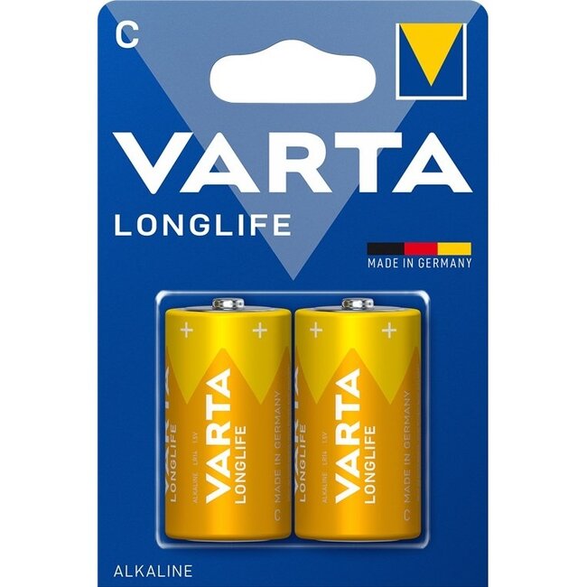 Varta C (LR14) Longlife batterijen - 2 stuks in blister