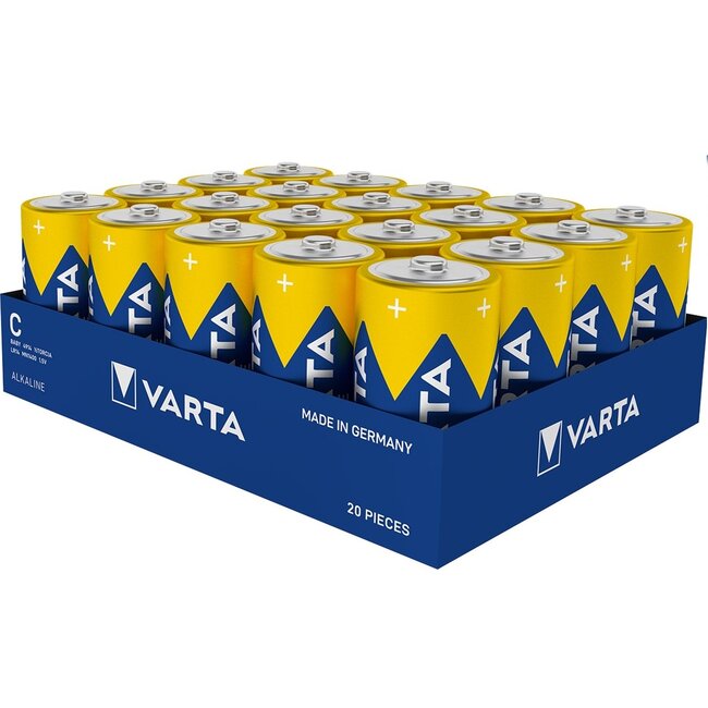 Varta C (LR14) Longlife Power batterijen - 20 stuks in doos