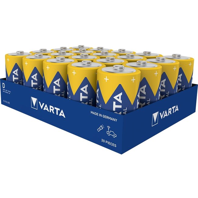 Varta D (LR20) Industrial Pro batterijen - 20 stuks in doos