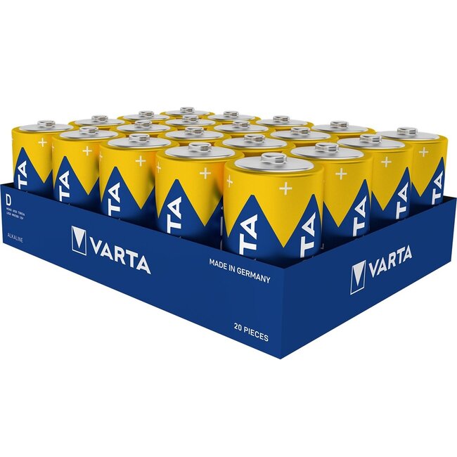 Varta D (LR20) Longlife Power batterijen - 20 stuks in doos