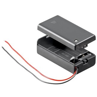 Goobay Batterijhouder voor 1 9V/E-batterij - waterafstotend - kabel met open einde - versie 4