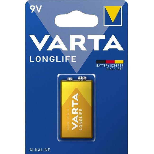 Varta E (6LR61) 9V Longlife batterij - 1 stuk in blister