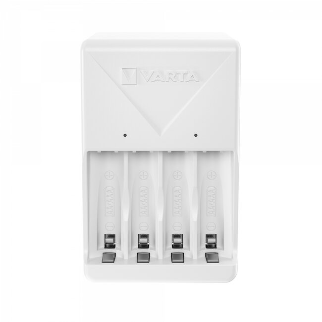 Varta Easy Plug Charger batterijenlader voor AA/AAA met 4x AA / 2100 mAh / wit