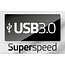 USB naar USB inbouw adapter met beschermkap - IP67 - USB3.0 / zwart