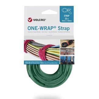 Velcro Velcro One-Wrap klittenband kabelbinders 150 x 12mm / groen (25 stuks)