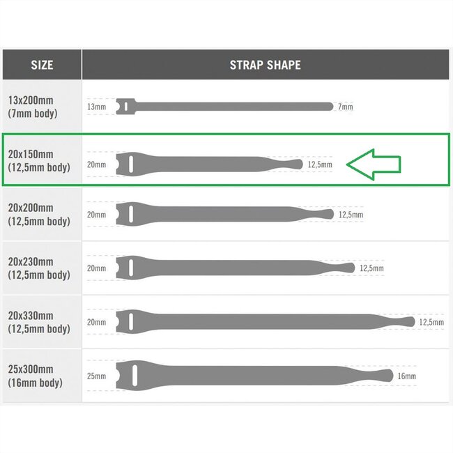 Velcro One-Wrap klittenband kabelbinders 150 x 12mm / paars (25 stuks)