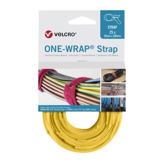 Velcro Velcro One-Wrap klittenband kabelbinders 330 x 12mm / geel (25 stuks)