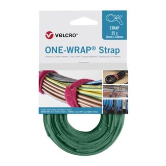 Velcro Velcro One-Wrap klittenband kabelbinders 330 x 12mm / groen (25 stuks)