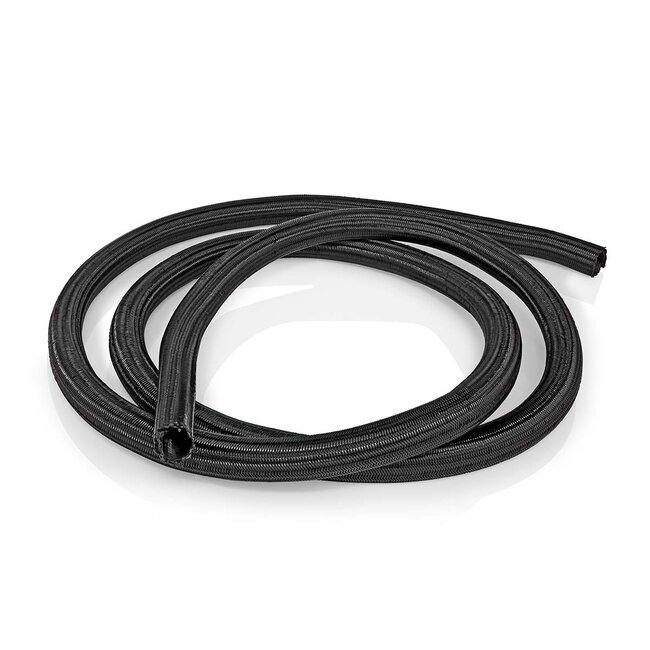 Nedis nylon kabelsleeve zelfsluitend - 15mm / zwart - 2 meter