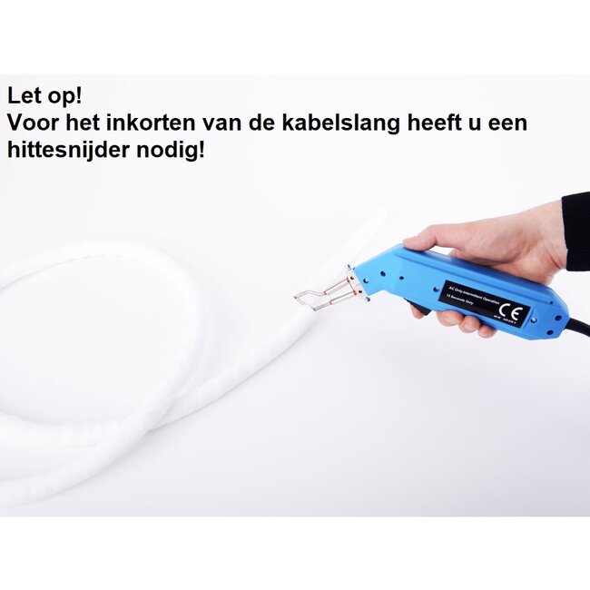 Cavus polyester kabelsleeve zelfsluitend - 10mm / zwart - 1 meter