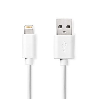 Nedis Nedis 8-pins Lightning naar USB-A kabel - USB2.0 - tot 2,4A / wit - 2 meter