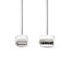 Nedis 8-pins Lightning naar USB-A kabel - USB2.0 - tot 2,4A / wit - 2 meter