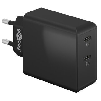 Goobay Goobay thuislader met 2 USB-C PD poorten - 36W / zwart