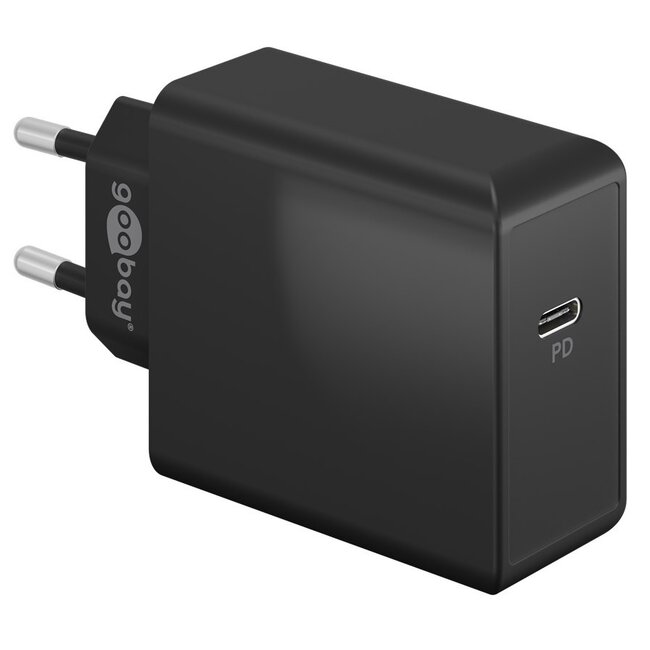 Goobay thuislader met 1 USB-C PD poort - 65W / zwart