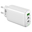 Goobay thuislader met 2 USB-C PD en 1 USB-A QC poorten - 65W / wit