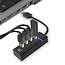 ACT USB hub met 4 poorten - USB3.0 - busgevoed / zwart - 0,50 meter