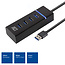 ACT USB hub met 4 poorten - USB3.0 - busgevoed / zwart - 0,50 meter