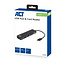 ACT USB-C hub met 3 poorten en kaartlezer - busgevoed - USB3.0 / zwart - 0,10 meter