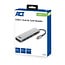 ACT USB-C hub met 3x USB-A, 1x USB-C PD 60W poort en kaartlezer - USB3.0 / aluminium - 0,15 meter