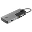 ACT USB-C hub met 3x USB-A, 1x USB-C PD 60W poort en kaartlezer - compact - USB3.0 / aluminium - 0,15 meter