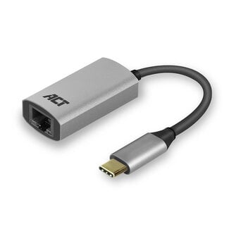 ACT ACT USB-C naar RJ45 Gigabit LAN adapter - USB3.0 - CAT6 / aluminium - 0,15 meter