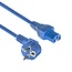 C15 (recht) - CEE 7/7 (haaks) stroomkabel - 3x 0,75mm (rubber) / blauw - 2 meter