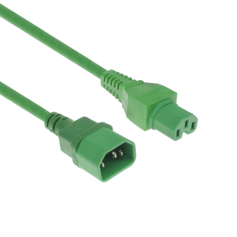 ACT AK5310 electriciteitssnoer Groen 2 m C14 stekker C15 stekker