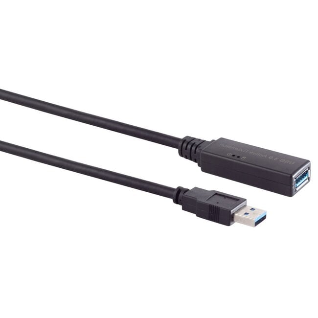 Actieve USB naar USB verlengkabel - voeding via Micro USB - USB3.0 - tot 0,9A - 20 meter