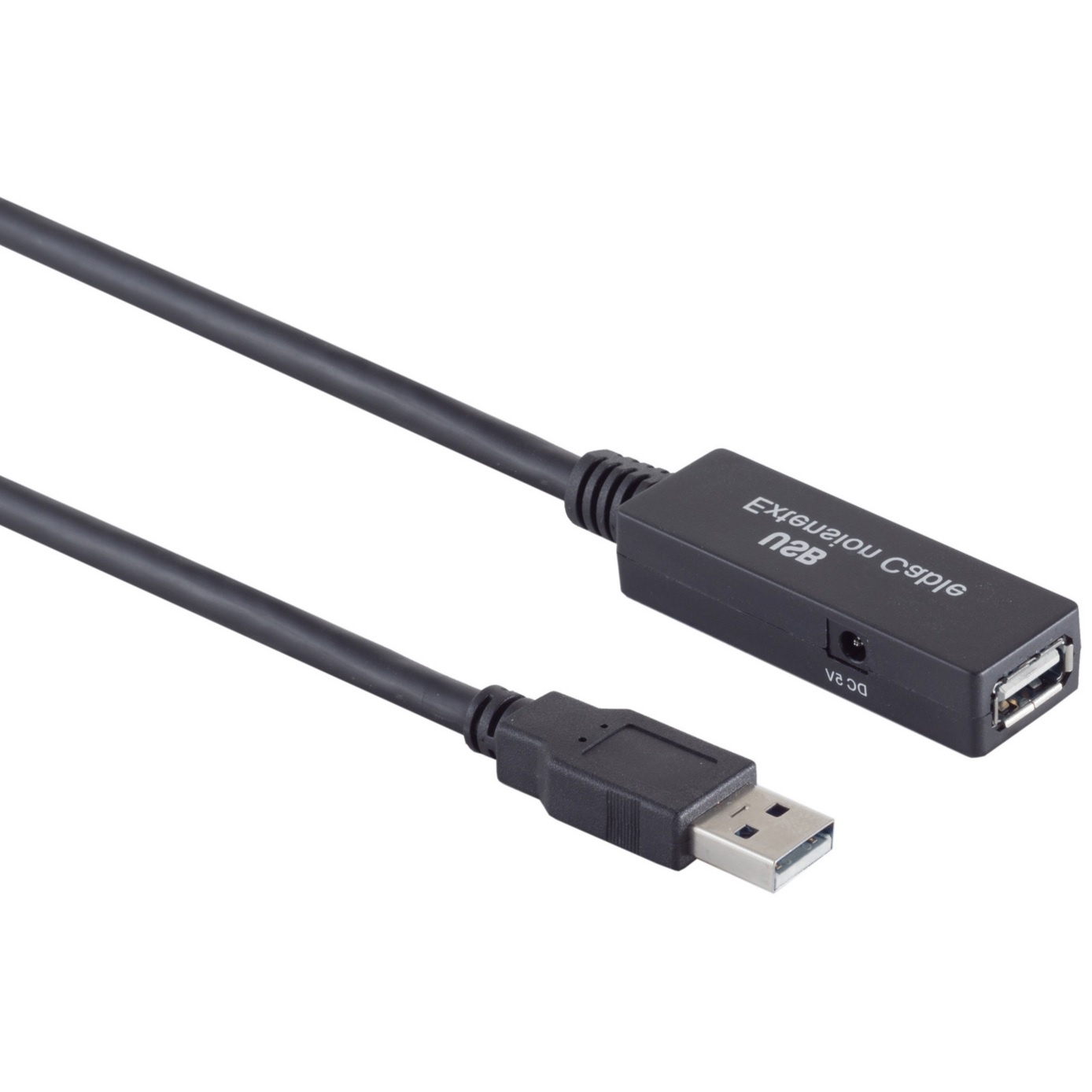 Actieve USB naar USB verlengkabel - incl. DC - USB voedingskabel - USB2.0 - tot 0,5A - 10 meter