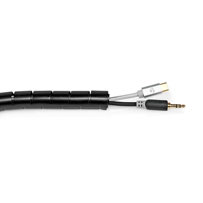 Nedis cable eater kabelslang met rijgtool - 19-22 mm / 2m / zwart