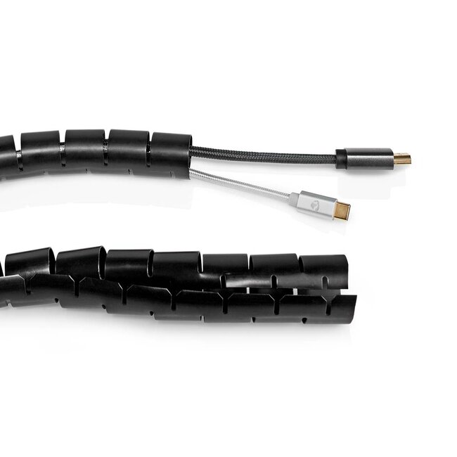 Nedis cable eater kabelslang met rijgtool - 23-28 mm / 2m / zwart