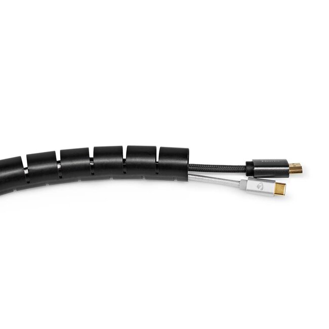 Nedis cable eater kabelslang met rijgtool - 23-28 mm / 2m / zwart