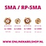 N (v) - RP-SMA (m) inbouw kabel - RG174 - 50 Ohm / zwart - 0,30 meter