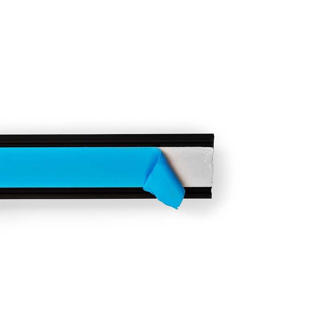 Nedis kunststof kabelgoot half-rond met zelfklevende plakstrip - 150 x 3,3 cm / zwart