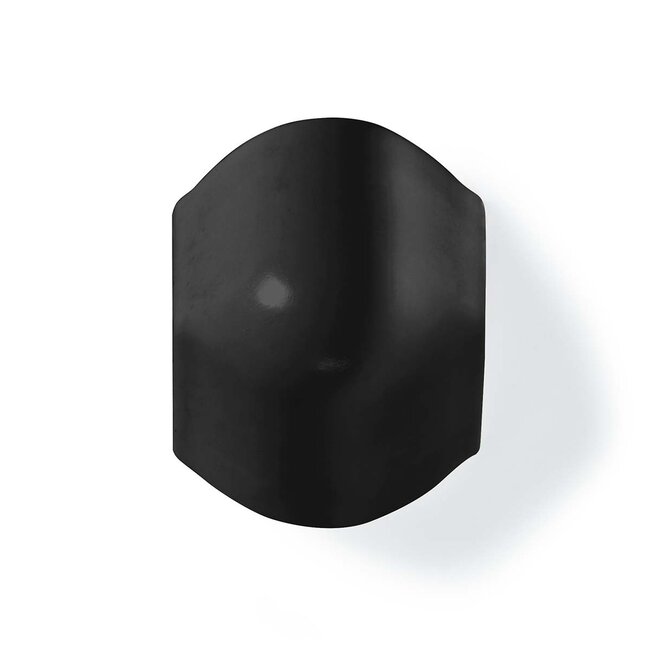 Nedis kunststof hoekstuk voor kabelgoot half-rond 3,3 cm - over de hoek / zwart