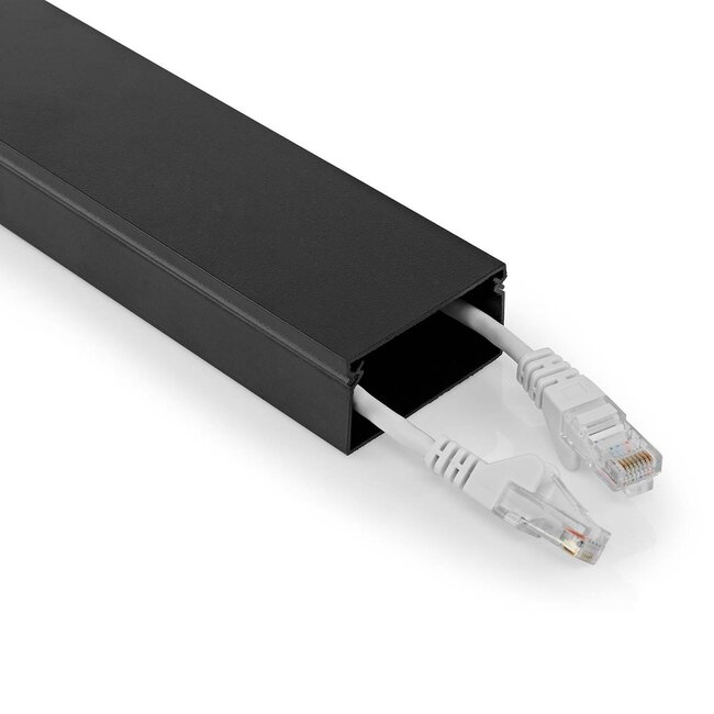 Nedis aluminium kabelgoot met cover - 110 x 5 cm / zwart