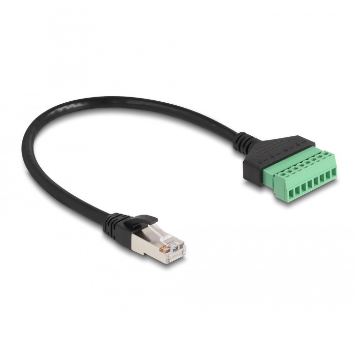 RJ45 - terminal block | Kabel | 0.30 meter | CAT6 | DeLOCK