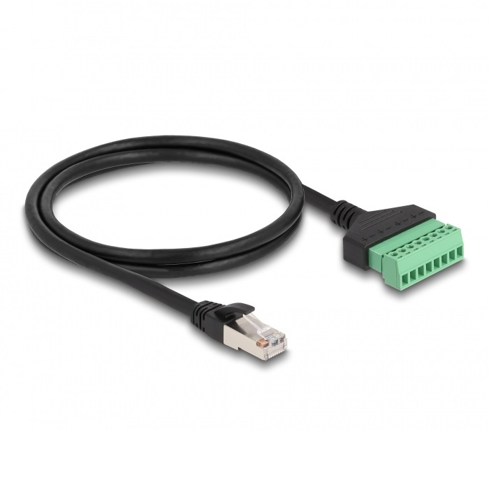 RJ45 - terminal block | Kabel | 1 meter | CAT6 | DeLOCK