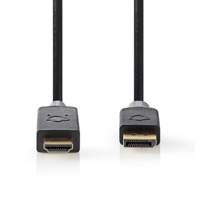 Nedis DisplayPort naar HDMI kabel - DP 1.2 / HDMI 1.4 (4K 30Hz) / zwart - 1 meter