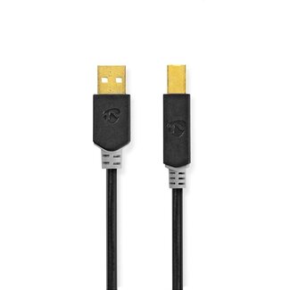 Nedis Nedis USB naar USB-B kabel - USB2.0 - tot 2A / zwart - 1 meter