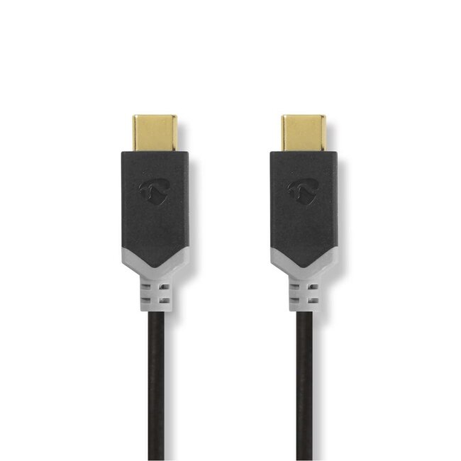 Nedis USB-C naar USB-C kabel - USB3.0 - tot 20V/3A / zwart - 2 meter