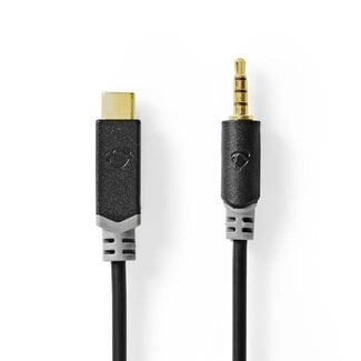 Nedis Nedis USB-C naar 3,5mm Jack audio kabel - actief / zwart - 1 meter