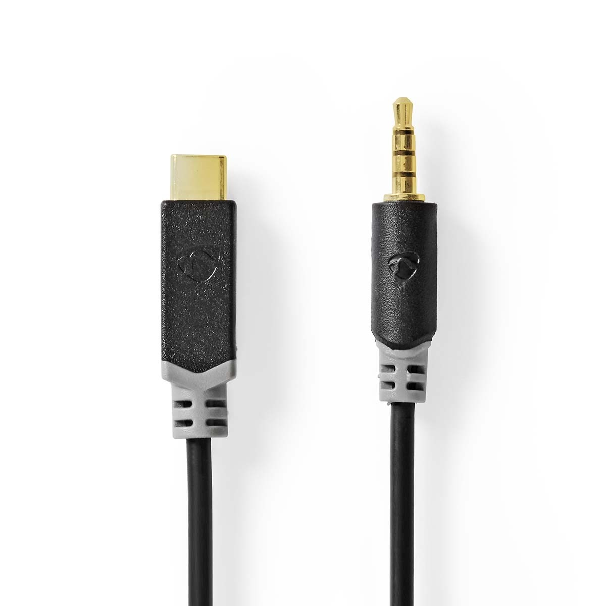 Nedis USB-C™ Adapter | USB 2.0 | USB-C™ Male | 3,5 mm Male | 1.00 m | Rond | Verguld | PVC | Zwart | Doos
