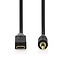 Nedis USB-C naar 3,5mm Jack audio kabel - actief / zwart - 1 meter