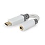 Nedis USB-C naar 3,5mm Jack audio adapter - actief / wit - 0,10 meter